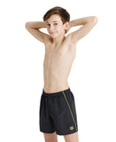 Arena Boy's Essential Jr Boxer - Black-Soft Green