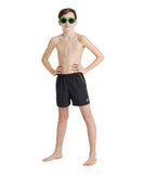 Arena Boy's Essential Jr Boxer - Black-Soft Green