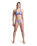 Arena Women's Swim Bottom Allover Neon Blue-Multi