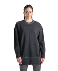 Women's Arena Icons Oversize Crew Delave-Black-White