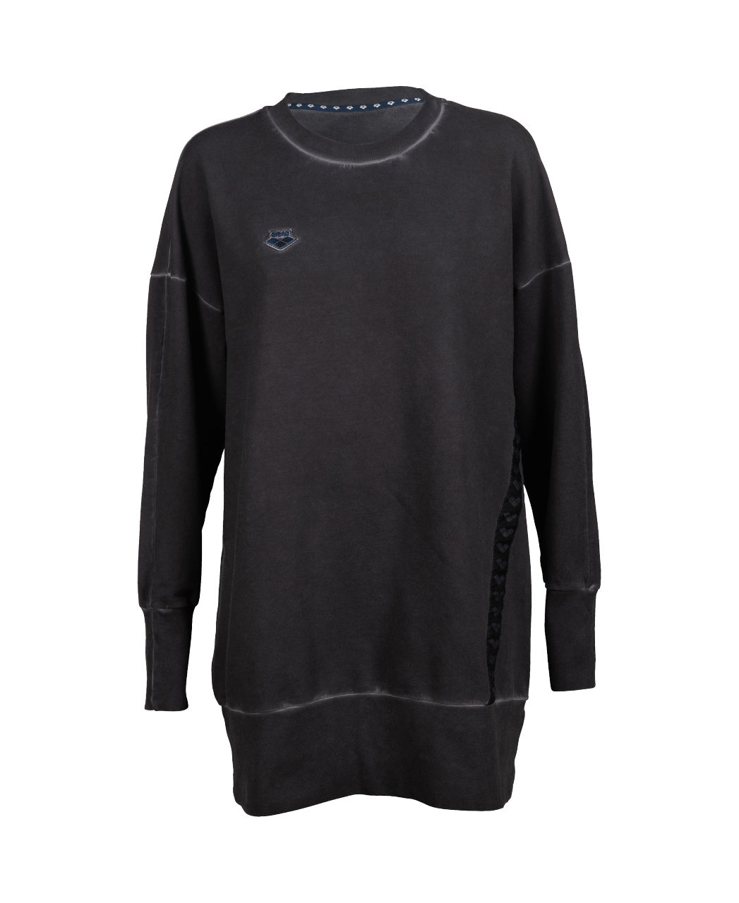 Women's Arena Icons Oversize Crew Delave-Black-White