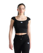 Women's Arena Icons Bra Top Black-White-Black