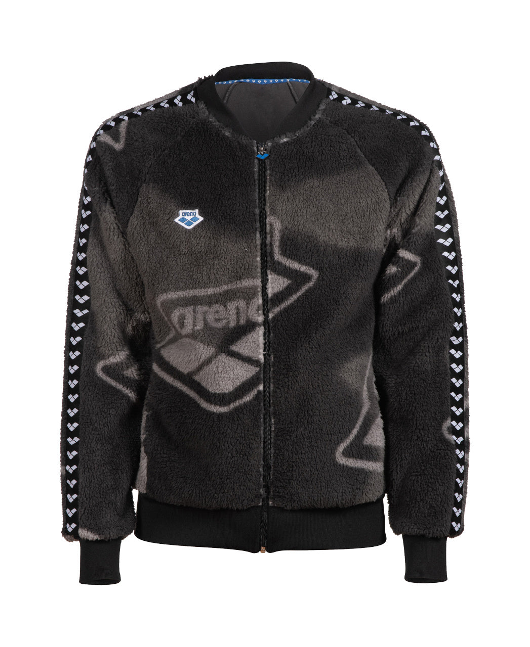 Unisex Arena Relax IV Team Jacket Polar - Smoke Grey Heather-Black-White