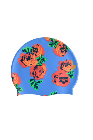 Arena Silicone Swim Cap Print 2- Roses