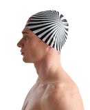 Arena Silicone Swim Cap Poolish Moulded Crazy Illusion