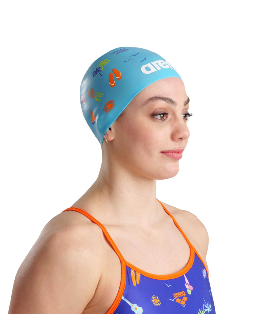 Arena Silicone Swim Cap Poolish Moulded Beach Vibes Arena Water