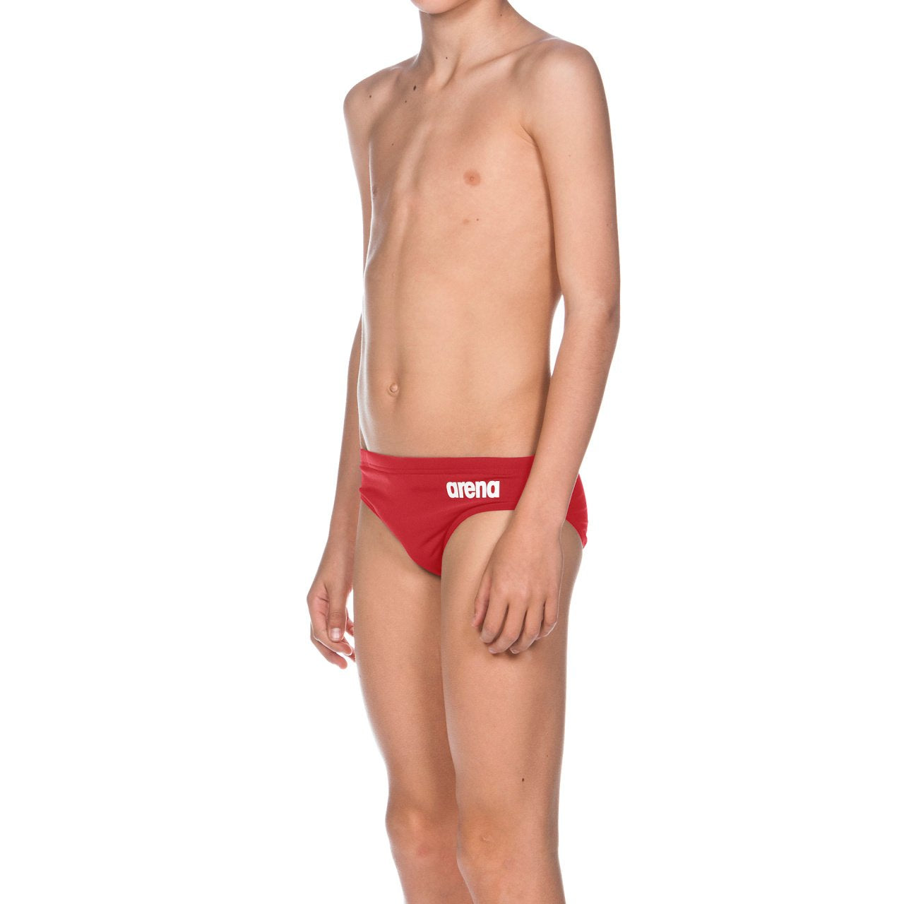 Arena Boy's Solid Brief Red-White