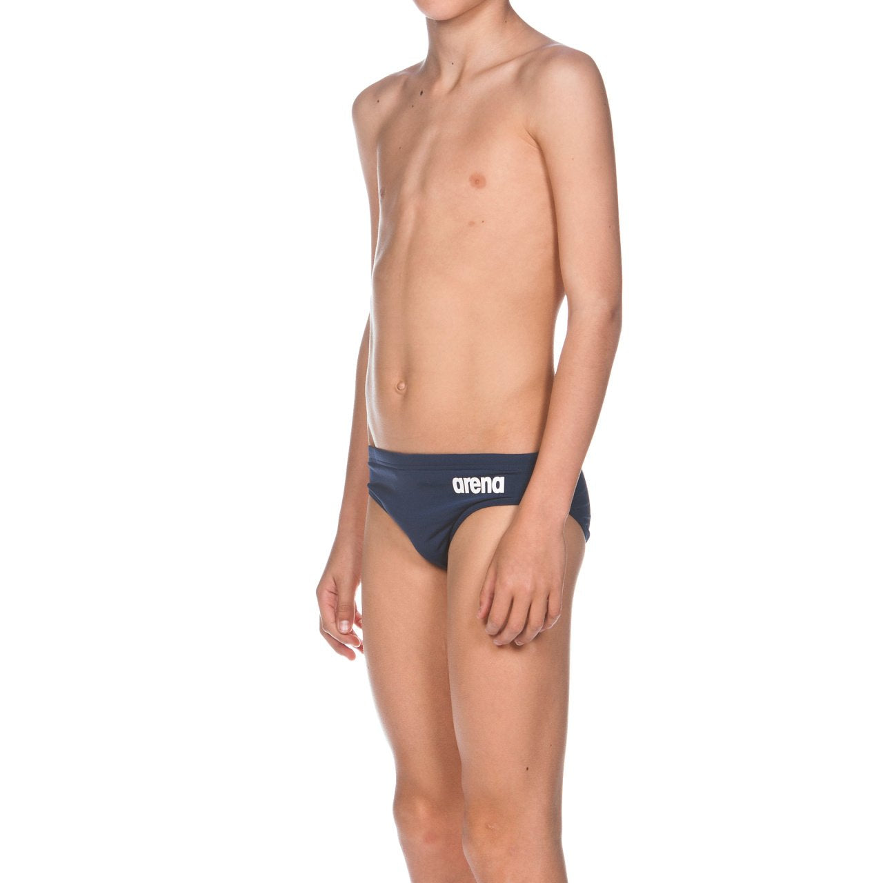 Arena Boy's Solid Brief Navy-White