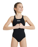 Arena Girl's Solid Swim Pro Jr Black-White