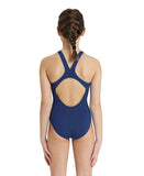 Arena Girl's Solid Swim Pro Jr Navy-White