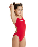 Arena Girl's Solid Light Tech Jr Red-White