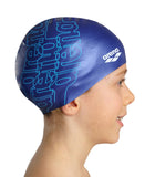 Arena Print Junior 3LINE Swim Cap - Blue