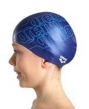 Arena Print Junior 3LINE Swim Cap - Blue